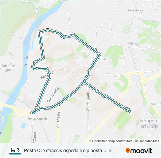 3 Bus Line Map