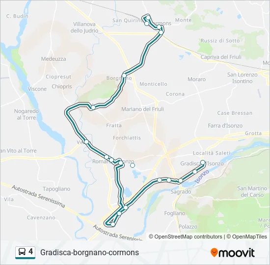4 Bus Line Map