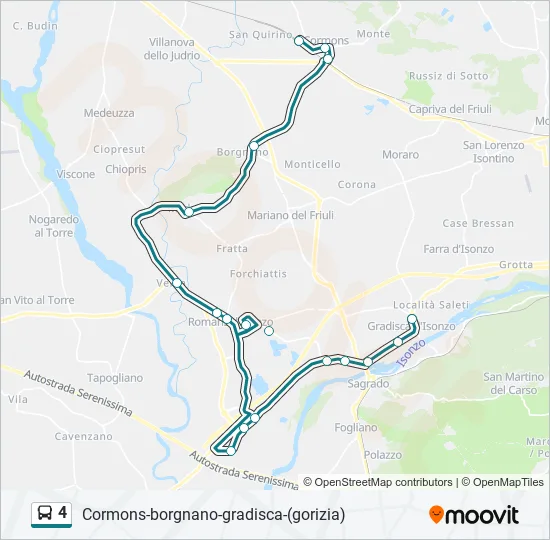 4 Bus Line Map