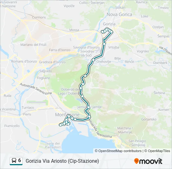 6 Bus Line Map