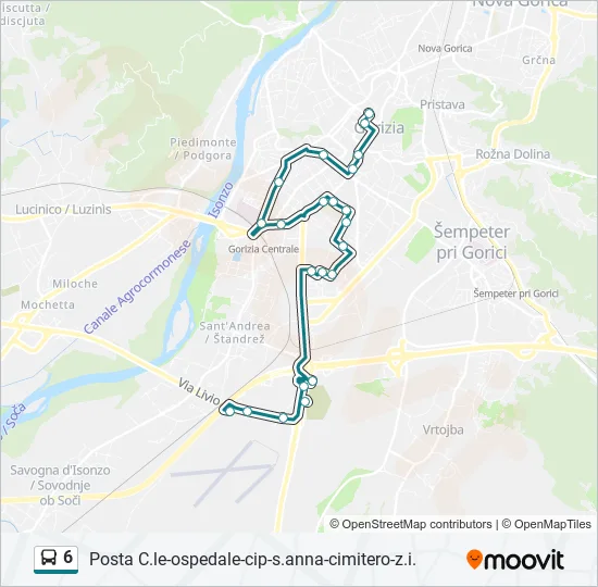 6 Bus Line Map