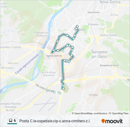 6 Bus Line Map