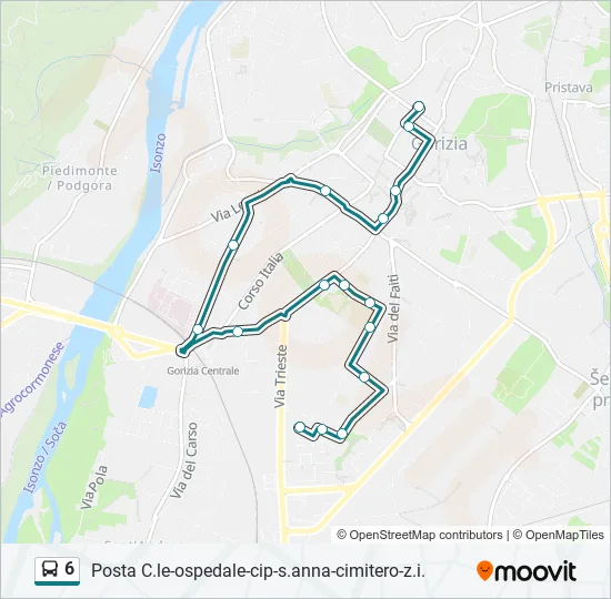 6 Bus Line Map
