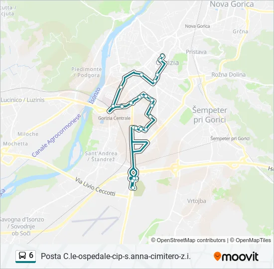 6 Bus Line Map