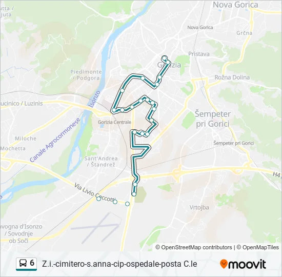 6 Bus Line Map