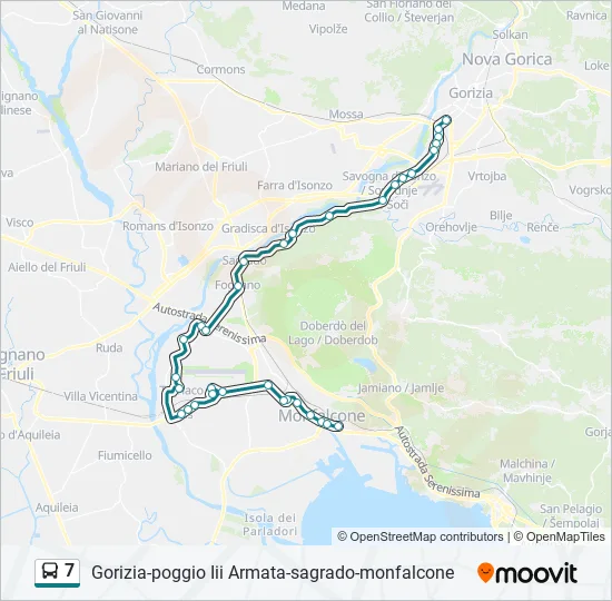 7 Bus Line Map