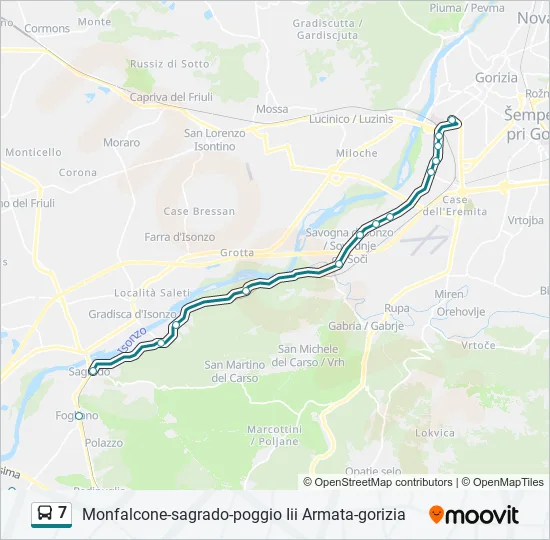 7 Bus Line Map