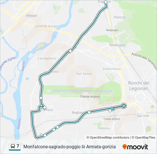 7 Bus Line Map