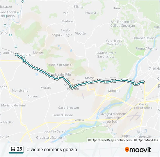 23 Bus Line Map