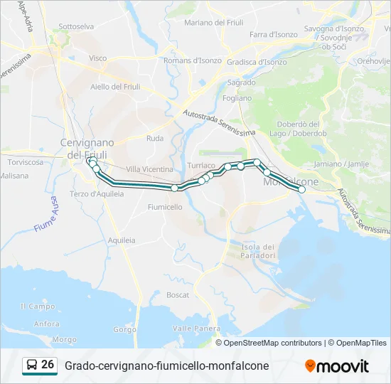 26 Bus Line Map