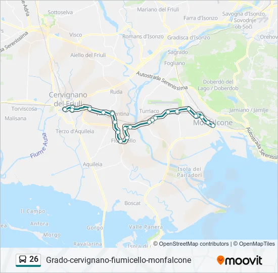 26 Bus Line Map