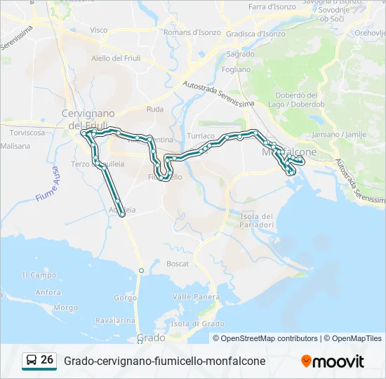 26 Bus Line Map
