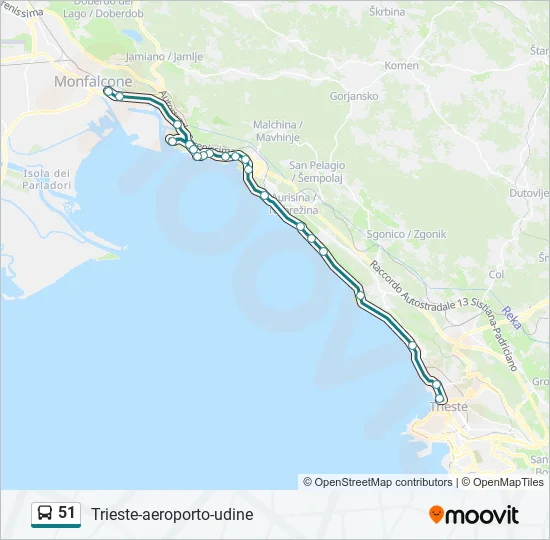 51 Bus Line Map