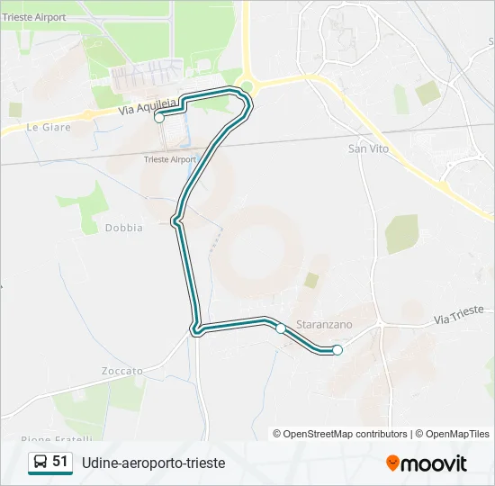51 Bus Line Map