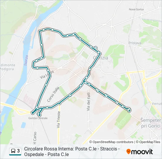 3 Bus Line Map