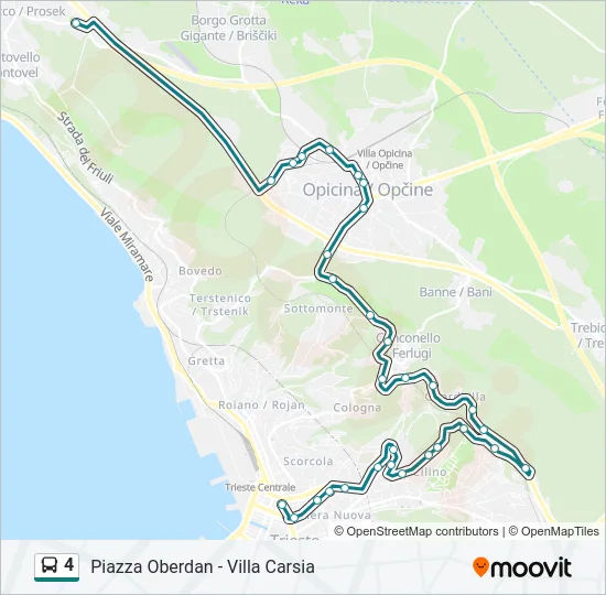 4 Bus Line Map