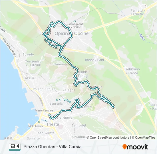4 Bus Line Map