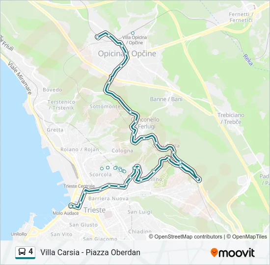 4 Bus Line Map