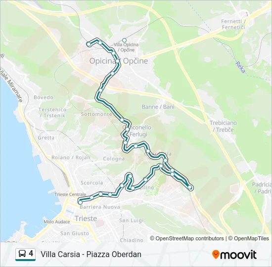 4 Bus Line Map