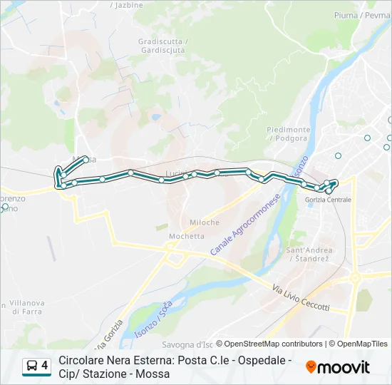 4 Bus Line Map