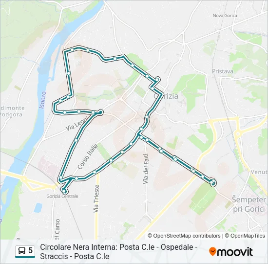 5 Bus Line Map