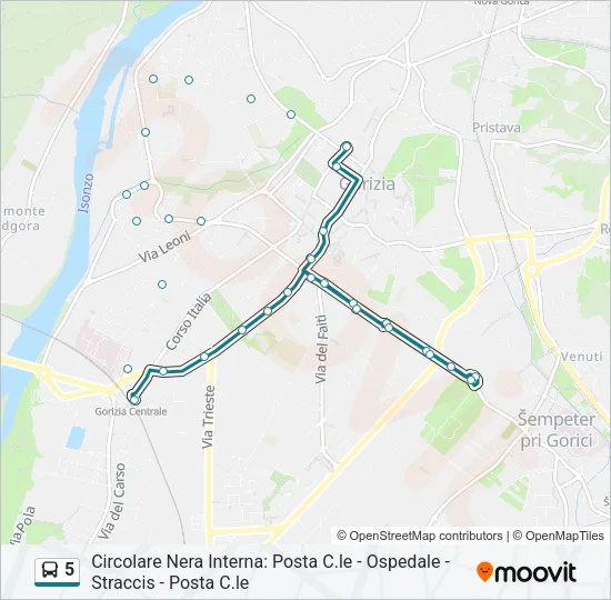 5 Bus Line Map
