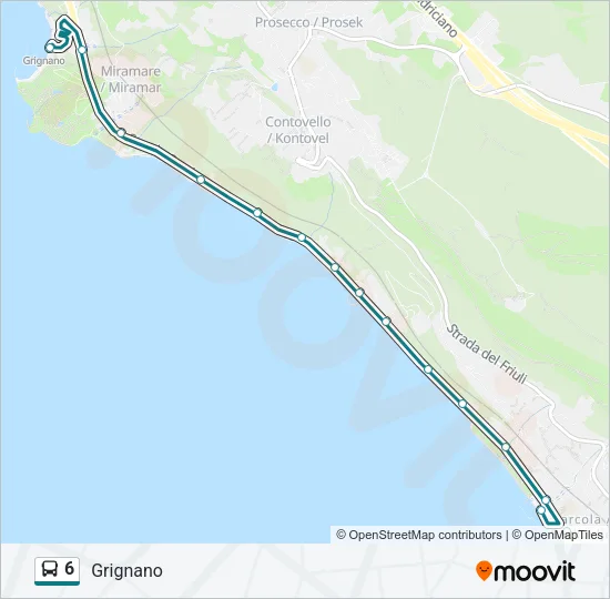 6 Bus Line Map