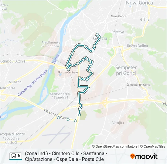 6 Bus Line Map