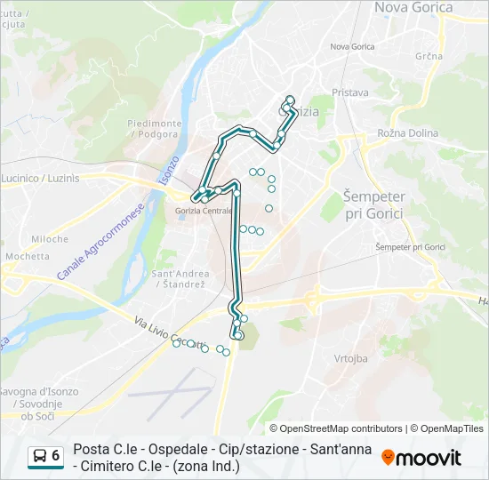 6 Bus Line Map