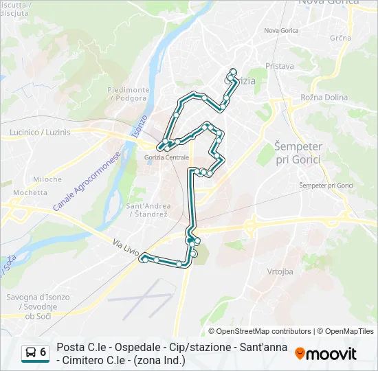 6 Bus Line Map