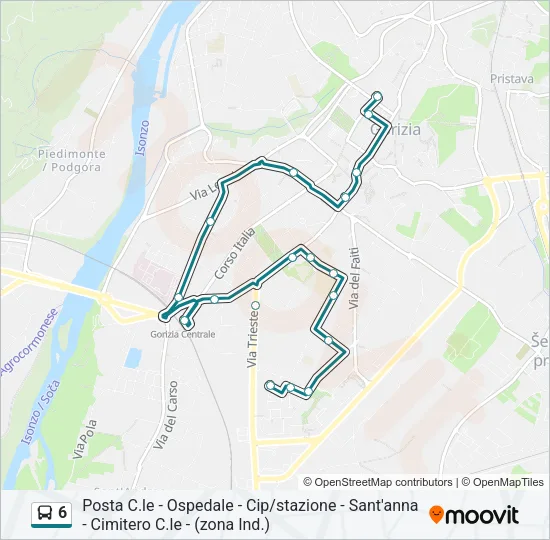 6 Bus Line Map