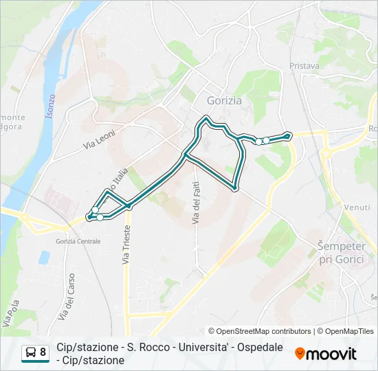8 Bus Line Map