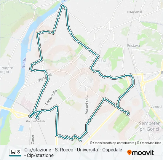 8 Bus Line Map