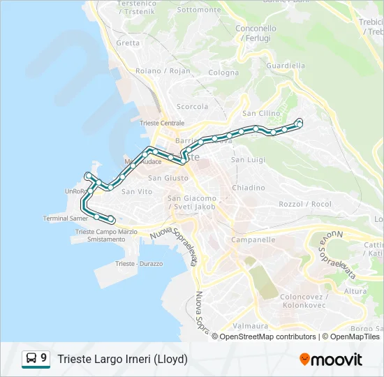 9 Bus Line Map