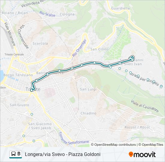 B bus Line Map