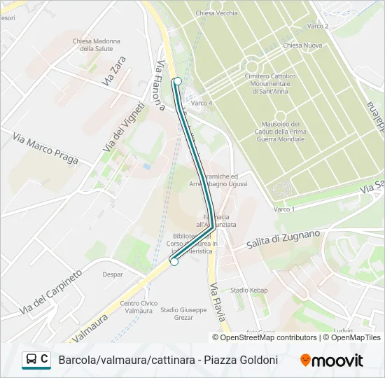 C Bus Line Map