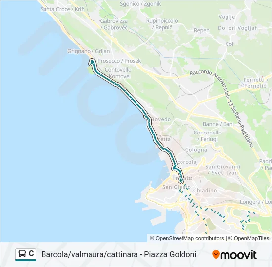C Bus Line Map