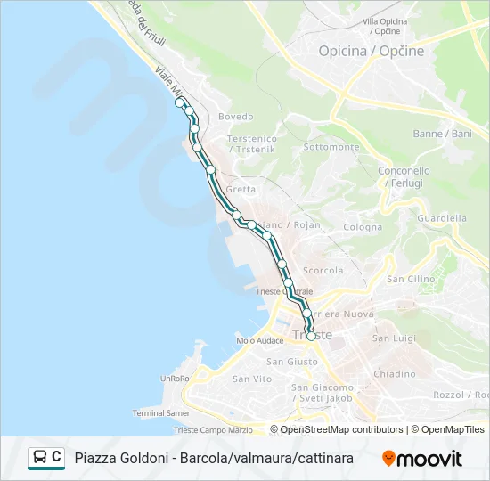 C Bus Line Map