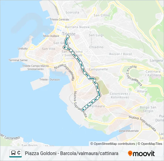 C Bus Line Map