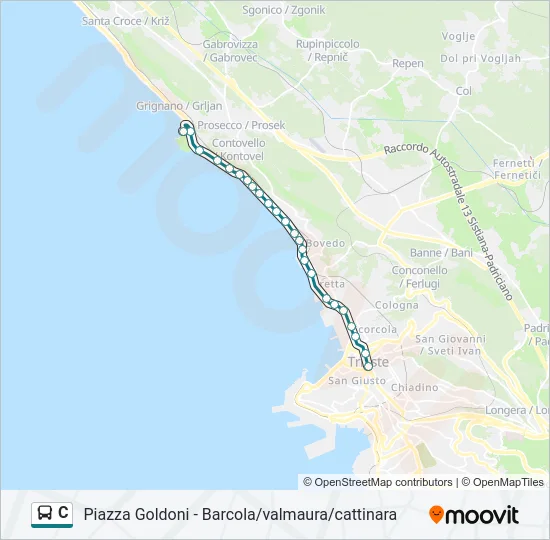 C Bus Line Map