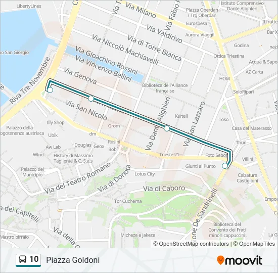 10 Bus Line Map