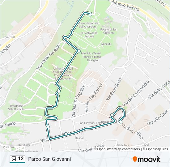 Percorso linea bus 12