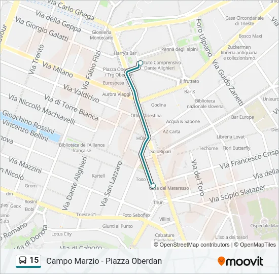 15 Bus Line Map