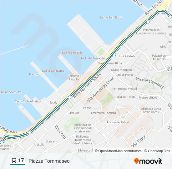 17 Bus Line Map