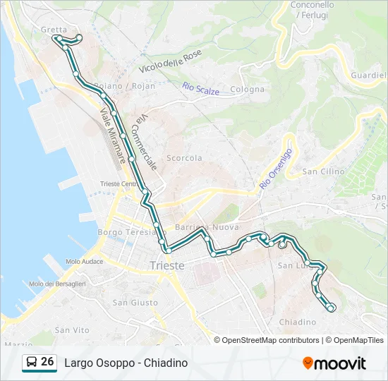 26 Bus Line Map