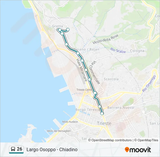 26 Bus Line Map