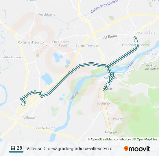 28 Bus Line Map