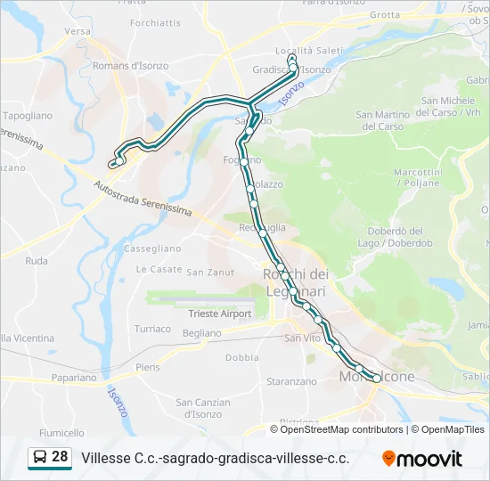 28 Bus Line Map