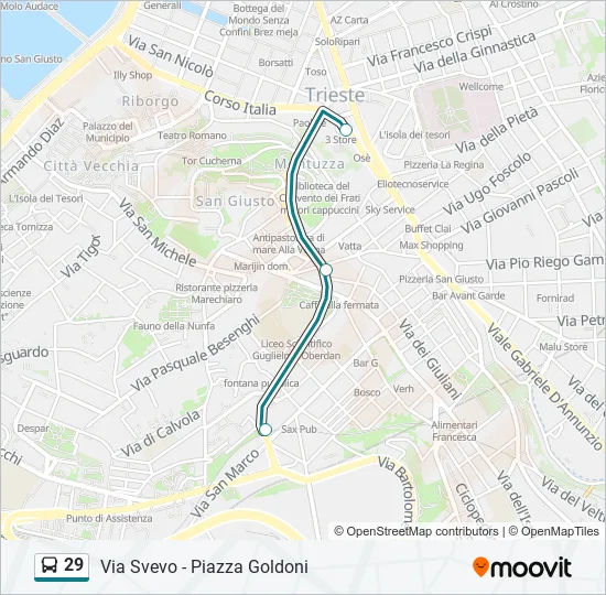 29 Bus Line Map