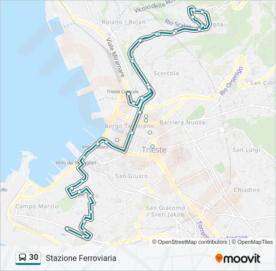 30 Bus Line Map